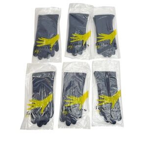 Lot of 6 Vintage Fownes Girls Navy Blue 100% Cotton Gloves Everyday Size 4